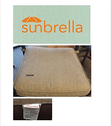 Patio Land Elizabeth Outdoor Dining Chair Set of 6 with Sunbrella Sesame Cushions Black