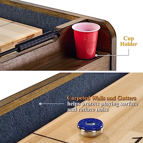 Barrington Billiards Coventry Shuffleboard Table Gray/Light Wood Grain/Dark Wood Grain
