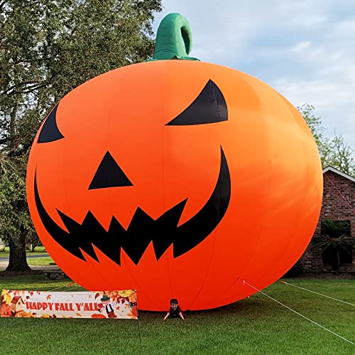 OZIS Giant 33Ft Inflatable Pumpkin Decorations with Blower Orange