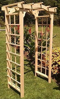 Backyard Crafts Amish-Made Madison Style Cedar Arbor 3' Wide Cedar Stain