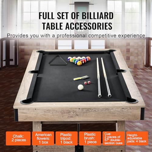 VEVOR 7 ft Billiards Table Black