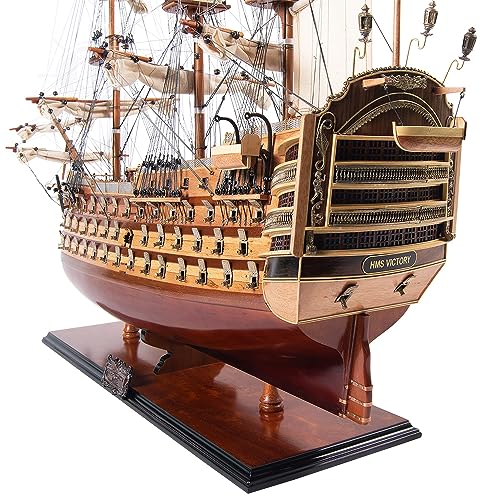 Old Modern Handicrafts Exclusive Edition HMS Victory Collectible Natural Wood