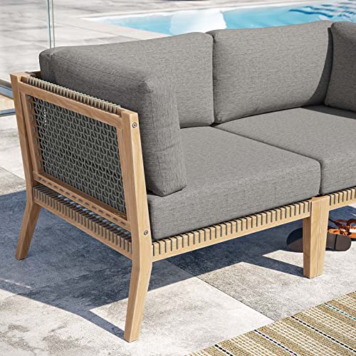 Modway Clearwater Loveseat Gray Graphite