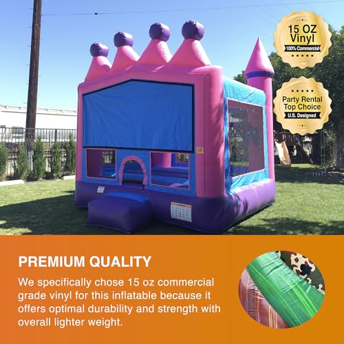 JumpOrange Commercial Inflatable Princess Tiara Bounce House 13'x13'