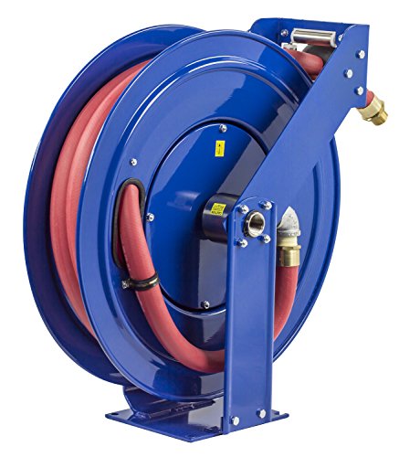 COXREELS Supreme Duty Spring Rewind Hose Reel for Fuel 3/4" I.D. 75' 300 PSI Blue