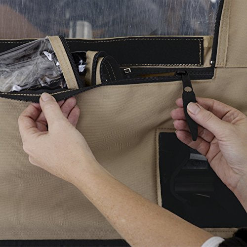 Classic Accessories Fairway Golf Cart FadeSafe Enclosure For Club Car, Short Roof Khaki