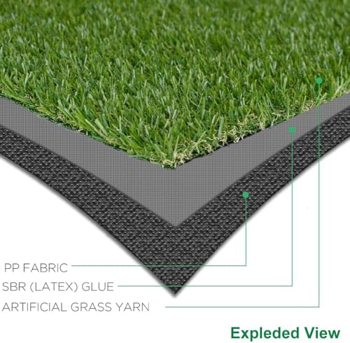 Petgrow Realistic Synthetic Artificial Grass Turf 0.8inch Green