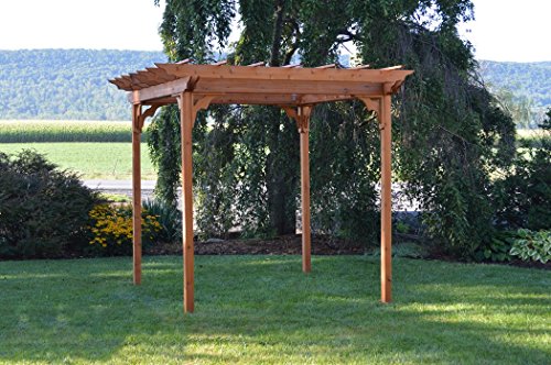 A&L Furniture Co. Pergola with Swing Hangers Unfinished