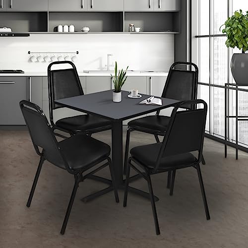 Regency Cain 42" Square Breakroom Table Grey