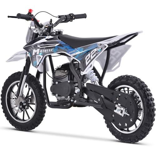 MotoTec 50cc Demon Kids Gas Dirt Bike Blue