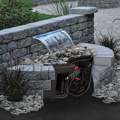 Atlantic Water Gardens Basin Kit with Pump for 36-Inch Spillways Black