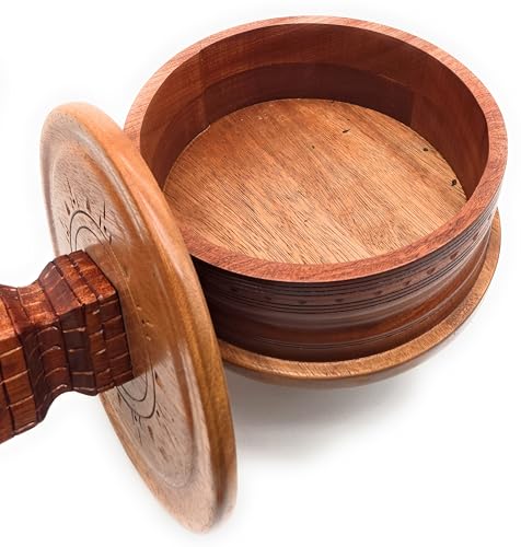 WORLDMARTSHOPPING WMS Shango Set Batea de Madera Decorada Cherry