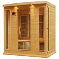 DYNAMIC SAUNAS Maxxus 4 Person Low EMF FAR Infrared Sauna Natural Finish