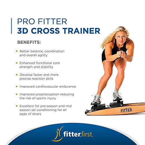 Fitterfirst Pro Fitter Downhill Ski Trainer and 3D Cross Trainer Tan