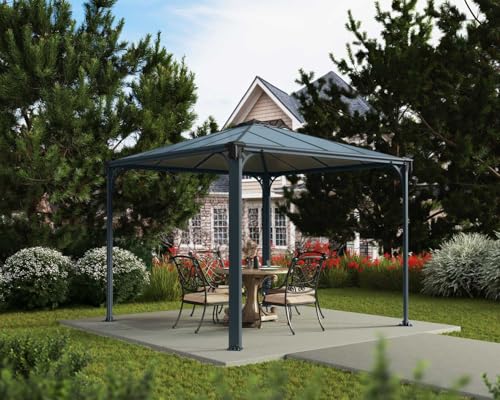 Palram Canopia Palermo 3000 10x10 Gazebo Gray