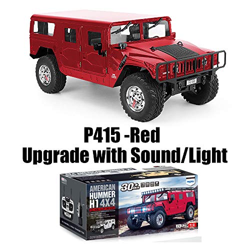1/10 US GM Hummer H1 Military Truck 4WD Crawler RTR with Sound & Light Red