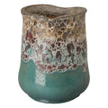 Emissary 22in H Reef Teal Stoneware Round Planter