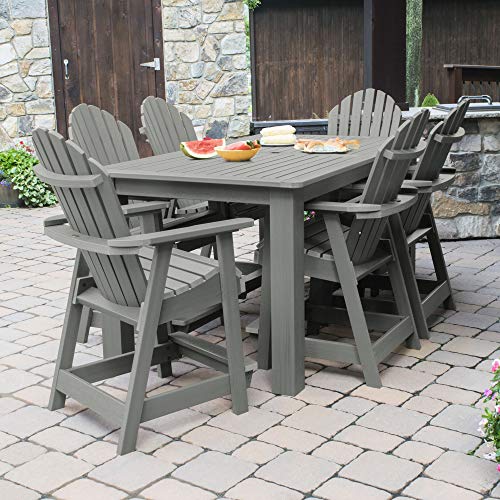 Highwood Hamilton 7pc Counter Height Dining Set 72" x 42" Coastal Teak