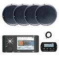 Enrock Marine JBL Wake Series R4500 Marine USB Bluetooth AM/FM Radio Receiver with Remote & 4x 5.25" Speakers Black