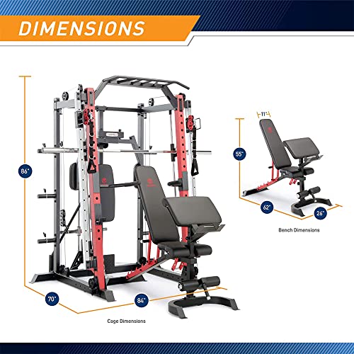 MARCY Smith Machine Multi Purpose Training Cage White