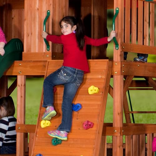 Backyard Discovery Liberty II Cedar Wood Playset Swing Set Brown