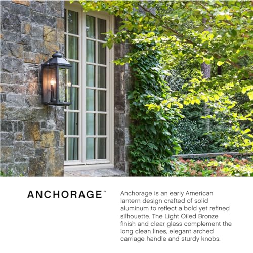 Hinkley Anchorage Large Outdoor Lantern - Aluminum, Clear Glass, Aged Zinc