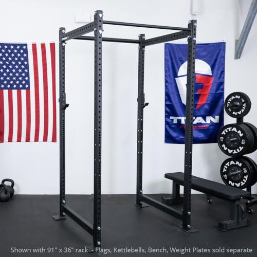 Titan Fitness T-3 Series Black Short Power Rack 36in Depth 1,100 LB Capacity