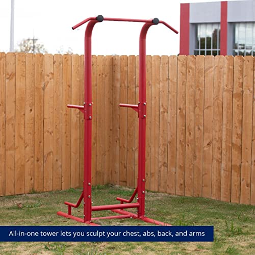 Titan Fitness Outdoor Power Tower Red