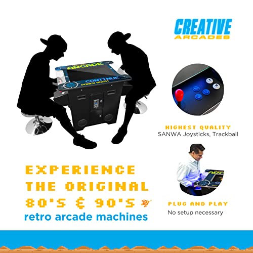 Creative Outdoor Distributor Full Size Cocktail Arcade Machine 2 Player 412 Games 22" LCD No Trackball