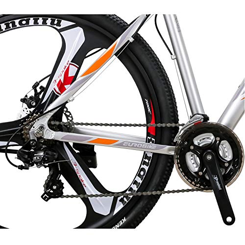 LZBIKE Aluminum Alloy Mountain Bike 21 Speed Shock Absorption Silver