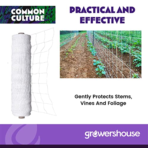 COMMON CULTURE Professional Grade Trellis Netting Bulk Roll 6.5ft x 4920ft Heavy Duty Scrog Net