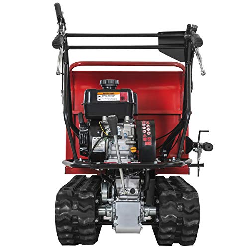XtremepowerUS All-Terrain Track Barrow Gas Powered 6.5hp Utility Cart Red