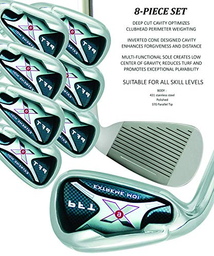 PFT-X9 Left Handed Extreme MOI Iron Set +1 inch Over Black
