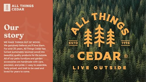 All Things Cedar 12-Ft Garden Bridge Natural Cedar Wood