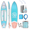 iROCKER Ultra Series Inflatable Stand Up Paddle Board 10'6" Aqua/Peach