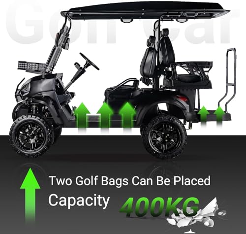 StandbyMe Golf Cart Electric 48V 5000W AC Motor 18 Inch Off Road Tires Black