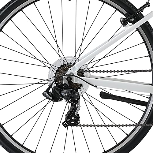XDS Women's Cross 200 21-Speed Step-Through Hybrid Bicycle White