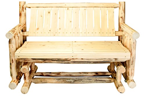 Montana Woodworks Montana Collection Two Person Log Glider Puritan Pine