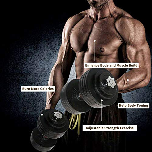 Unipack Adjustable Dumbbells Kits 200lbs Black