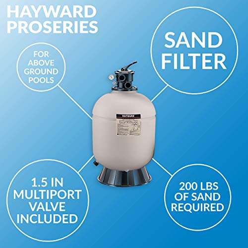 Hayward W3S210T ProSeries Sand Filter 20 In. Top-Mount for Above-Ground Pools Tan