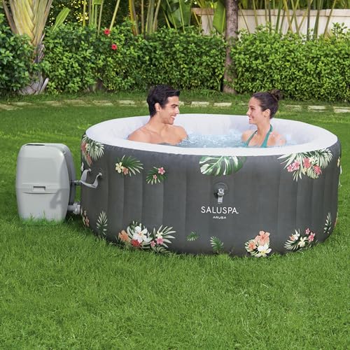 Bestway SaluSpa Aruba AirJet Inflatable Hot Tub Set Gray
