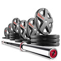 XMark Texas Star Olympic Barbell 365 lb Set with The Crowbar 7' Olympic Bar