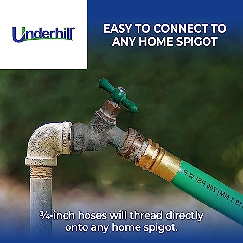 Underhill UltraMax Commercial Garden Water Hose 125 ft Heavy-Duty Anti-Kink Green