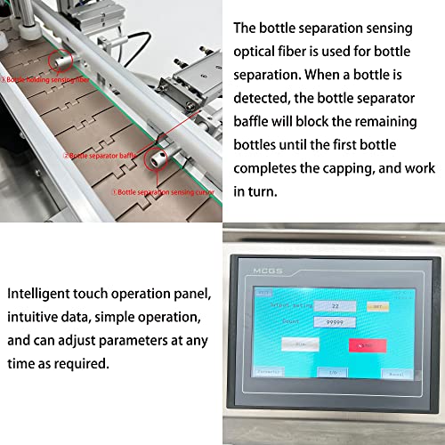 INTSUPERMAI Automatic Desktop Capping Machine Stainless Steel 110V