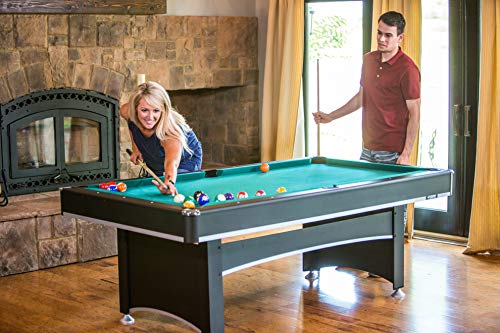 Triumph Sports Phoenix 7’ Billiard Table with Table Tennis Conversion Top Black Green