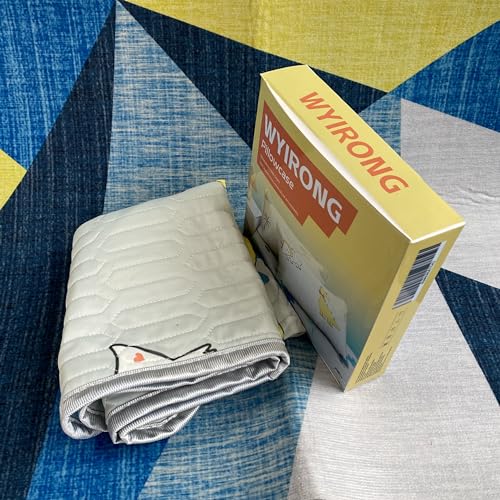 WYIRONG Dinosaur Theme Pillowcase Grey and Yellow