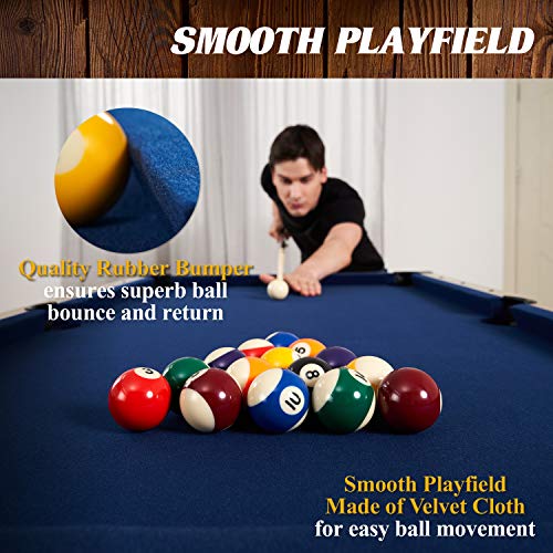 Barrington Billiards 5' Brooks Drop Pocket Table Black/Blue/Light Wood Grain
