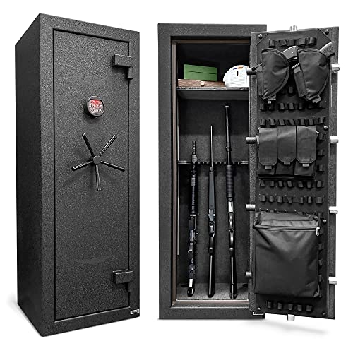 Stealth UL14 Gun Safe 14 Long Gun Capacity Handgun Storage 1 Hour Fire Protection Black