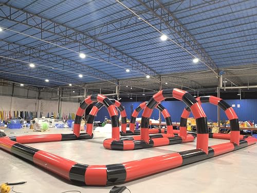 Alessia Cara Giant Inflatable Go Kart Race Track 50ftx30ft Red+Black