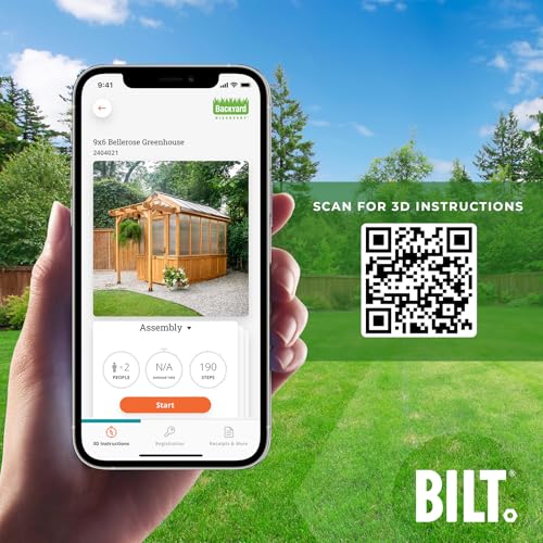 Backyard Discovery Bellerose 9' x 6' Cedar Wood Greenhouse Kit Light Brown